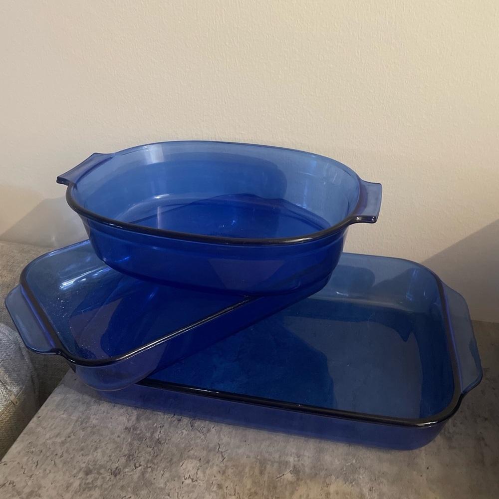 PYREX COBALT BAKING SET